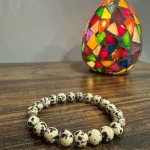 Dalmatian Jasper Beaded Bracelet